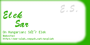 elek sar business card